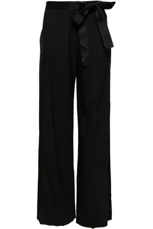 DAVID KOMA Weite Hose mit Satinschleife
