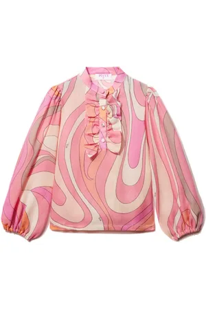 PUCCI Junior Bluse mit Marmo-Print