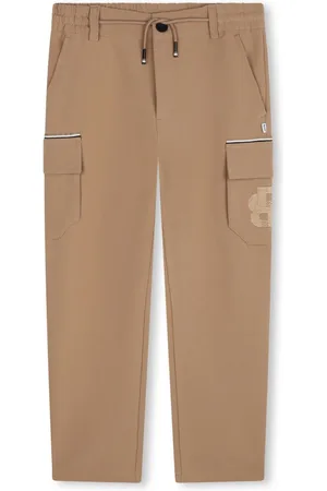 HUGO BOSS Gerade Hose mit Logo-Applikation