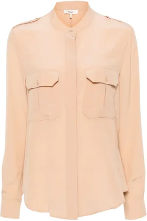 Chloé Bluse mit Stehkragen