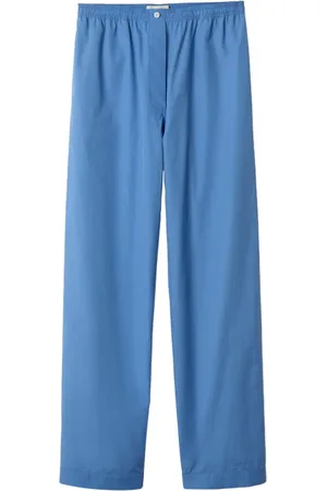 Miu Miu Popeline-Hose mit Logo-Stickerei