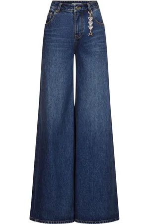 AREA Weite Jeans mit Kristallherz-Anhänger