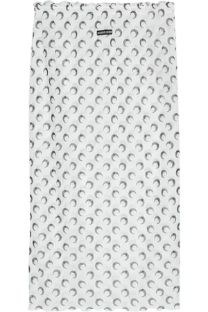 Marine Serre Midirock mit Sichelmond-Print