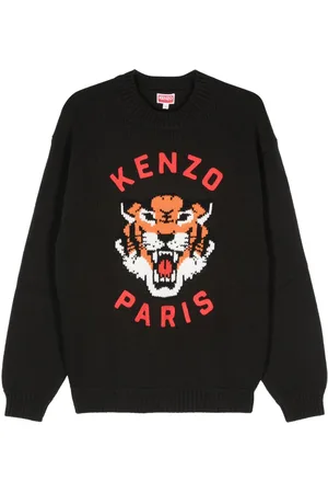 Kenzo Lucky Tiger Intarsien-Pullover