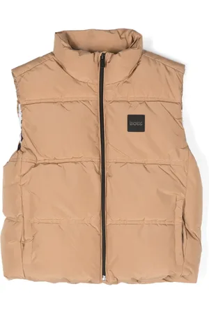 HUGO BOSS Weste mit gummiertem Logo
