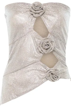 GIUSEPPE DI MORABITO Oberteil mit Cut-Out-Kristallen