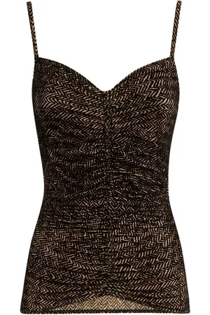 Missoni Gerafftes Tanktop mit Zickzackmuster