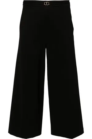Twin-Set Cropped-Hose mit Logo-Schild