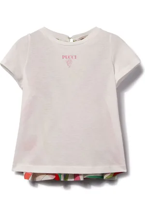 PUCCI Junior Bluse im Layering-Look mit Logo-Print