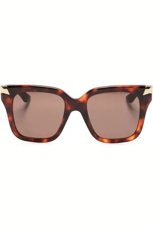 Alexander McQueen Sonnenbrille mit eckigem Gestell
