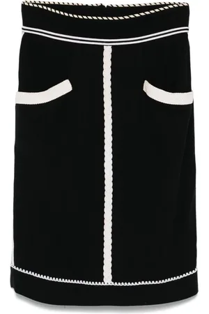 CHANEL 1990s Rock mit Kontrastdetails