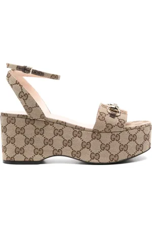 Gucci Horsebit Flatform-Sandalen 75mm