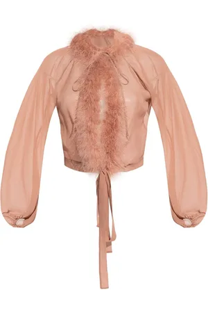 BLUMARINE Bluse mit Federn