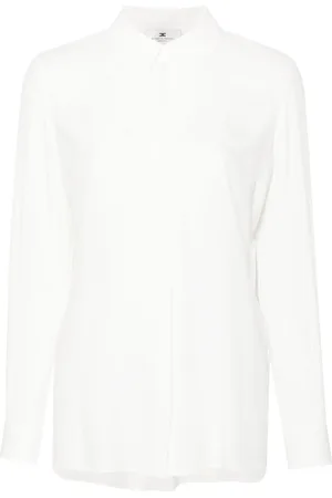 Elisabetta Franchi Georgette-Bluse mit Logo-Jacquard
