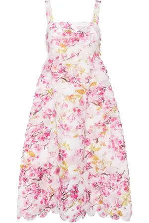 Cynthia Rowley Florales Organza-Midikleid
