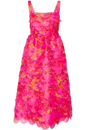 Cynthia Rowley Florales Organza-Midikleid