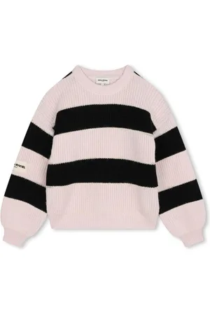 Sonia Rykiel Enfant Gestreifter Pullover mit Logo-Patch