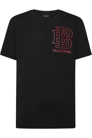 BILLIONAIRE T-Shirt mit Logo-Applikation