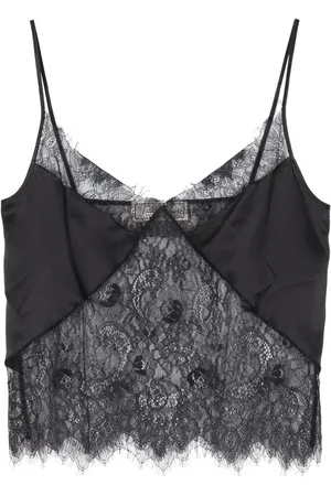 BLUMARINE Top aus Spitze mit Wellensaum