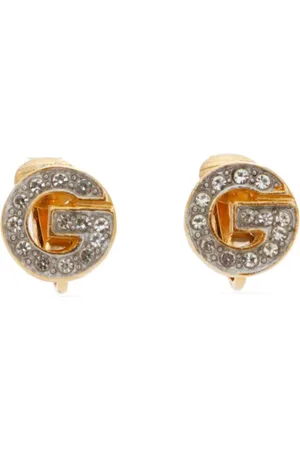 Givenchy Ohrclips mit Strass-Logo