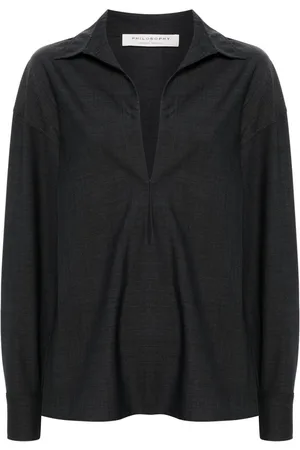 Serafini Bluse mit V-Ausschnitt