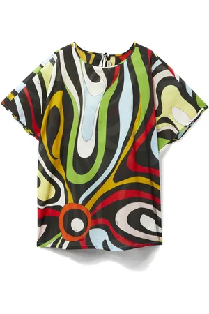 PUCCI Junior Kurzärmeliges Kleid mit Marmo-Print