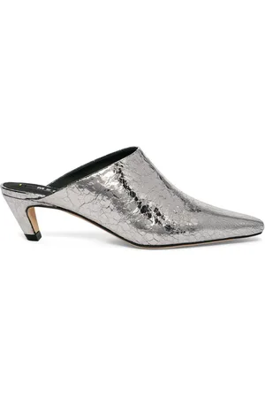 Msgm Mules im Metallic-Look