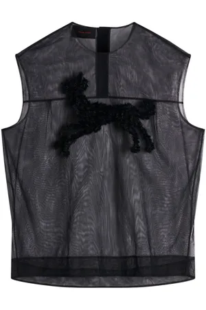 Simone Rocha Transparentes Tanktop mit Stickerei