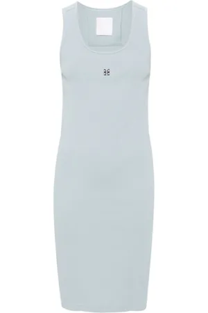Givenchy Geripptes Trägerkleid mit 4G-Schild