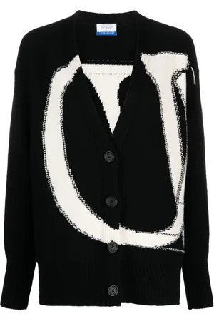OFF-WHITE Intarsien-Cardigan aus Wolle