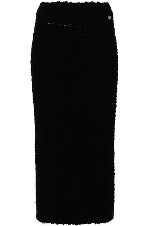 BLUMARINE Midirock mit Logo-Schild