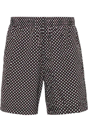 Alexander McQueen Badeshorts mit Totenkopf-Print