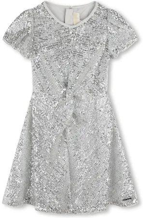 Michael Kors Paillettenverziertes Kleid mit Logo-Schild