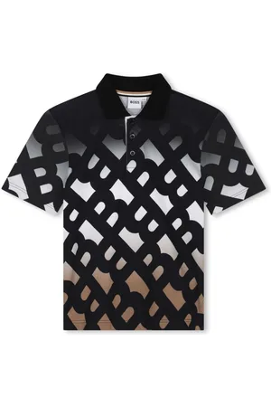 HUGO BOSS Poloshirt mit Monogramm-Print
