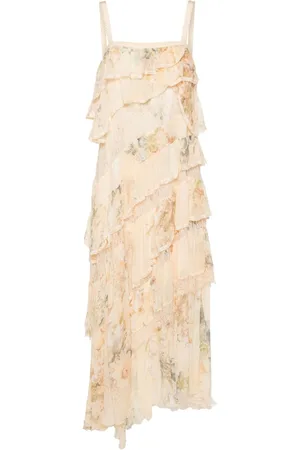 Camilla Asymmetrisches Kleid mit Spitzensaum