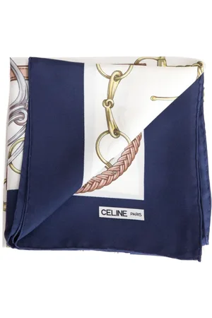 Céline 1980s Schal mit Zaumzeug-Print