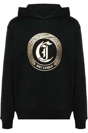 Roberto Cavalli Hoodie mit Logo-Applikation