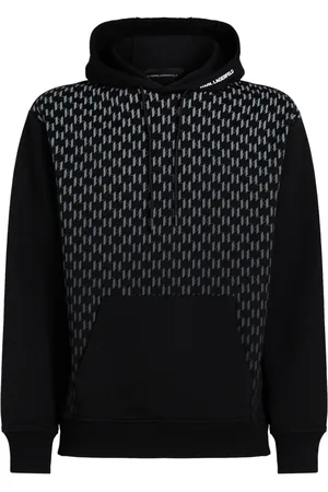 Karl Lagerfeld Hoodie mit Monogramm-Farbverlauf