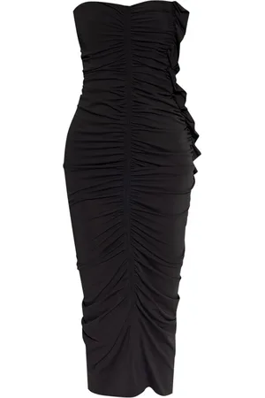 The Attico Midikleid mit Raffungen
