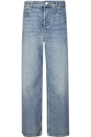 Ganni Boyfriend-Jeans mit Tragefalten