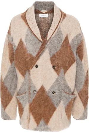 LANEUS Karierter Cardigan