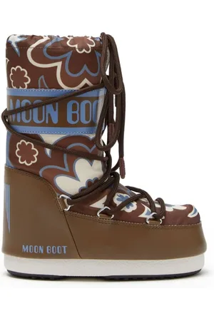 Moon Boot Icon Stiefel mit Blumen-Print
