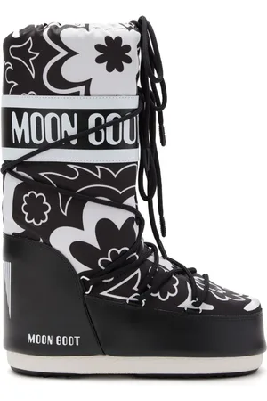 Moon Boot Icon Stiefel mit Blumen-Print