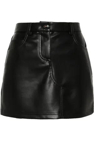SEMICOUTURE Minirock aus Faux-Leder