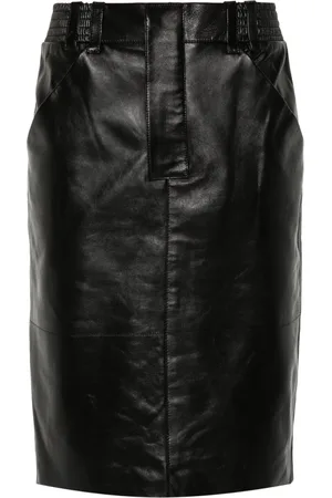 Saint Laurent Bleistiftrock aus Leder