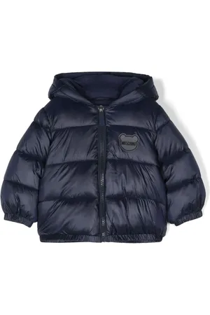 Moschino Gefütterte Jacke mit Logo-Patch
