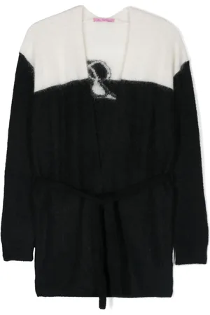 MISS BLUMARINE Cardigan mit Intarsien-Logo