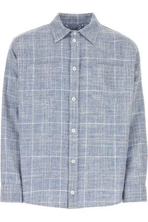 1989 STUDIO Chambray-Hemd mit Gitter-Print