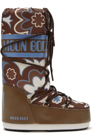 Moon Boot Icon Stiefel mit Blumen-Print