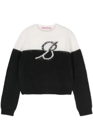 MISS BLUMARINE Pullover mit Logo-Motiv